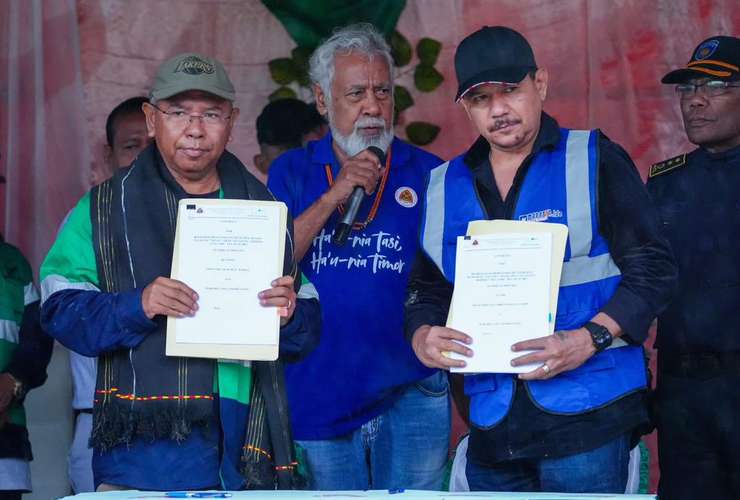 PM XANANA NO MINISTRIU OBRAS PÚBLIKAS LANSA PROJEITU REABILITASAUN ESTRADA HOSI SELOI-KRAIK, AILEU BA TOKOLULI, ERMERA